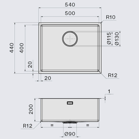 Кухонная мойка FALMEC COMO 50 F