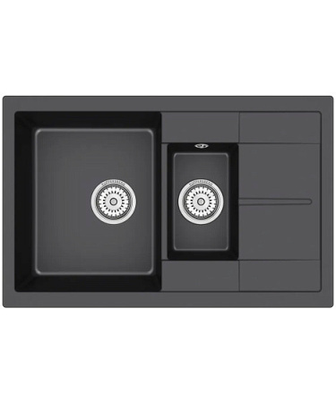 Кухонная мойка KUPPERSBERG MODENA 60 NL 1,5B1D DEEP BLACK