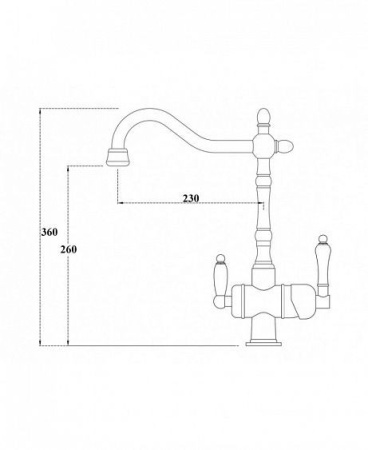 Смеситель ZORG ZR 326 YF BR