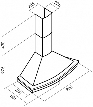 Вытяжка MBS TULIP IVORY 190