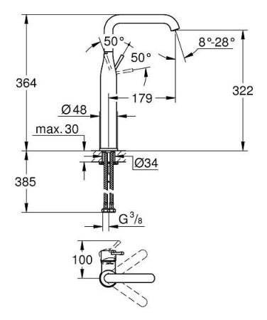 Смеситель GROHE Essence+ 32901001