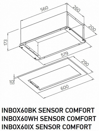 Вытяжка MEFERI INBOX60WH SENSOR COMFORT