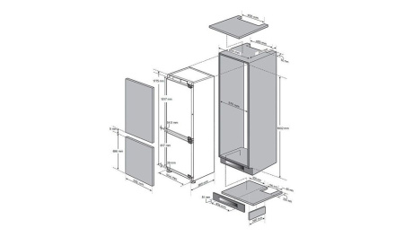Встраиваемый холодильник LG GR-N266LLR