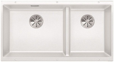 Кухонная мойка Blanco SUBLINE 480/320-U отводная арматура InFino® белый гранит 523588