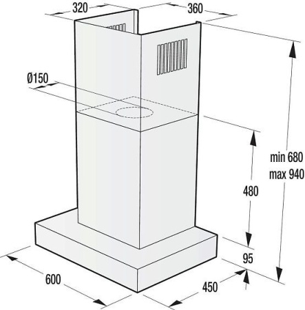 Вытяжка GORENJE Infinity WHT68AINI Слоновая кость / Платиновый
