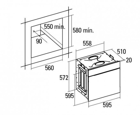 Духовой шкаф CATA LCMD 8008 X нержавеющая сталь