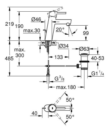 Смеситель GROHE Concetto 23450001