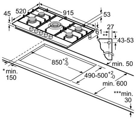 Варочная поверхность BOSCH PCR9A5B90M