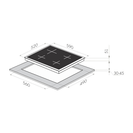 Газовая поверхность MAUNFELD MGHG.64.76W_WHITE GLASS