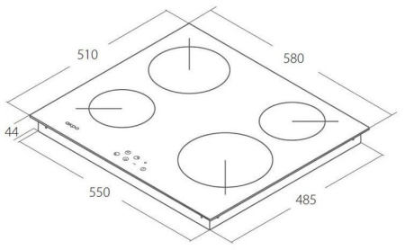 Стеклокерамическая панель AKPO PKA 58008