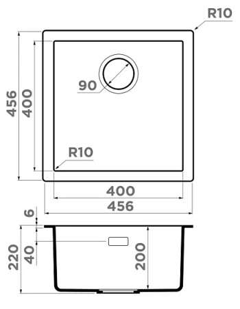 Кухонная мойка OMOIKIRI Yamakawa 45T-U/I-MO (4997456)