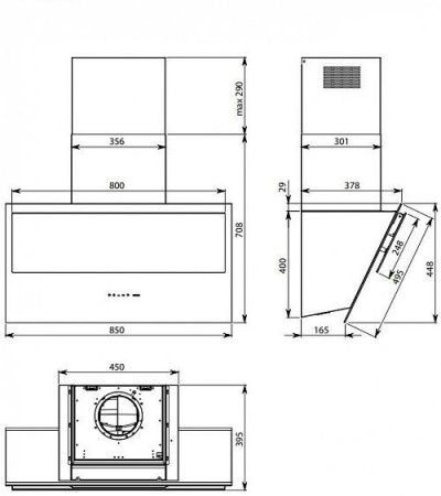 Вытяжка Falmec VERSO NRS 85 WHITE