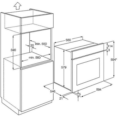 Духовой шкаф AEG bp 5501302 m