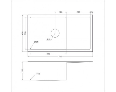 Кухонная мойка EMAR EMB-124 Satine