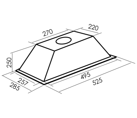 Вытяжка MBS CASSIA 160 WHITE