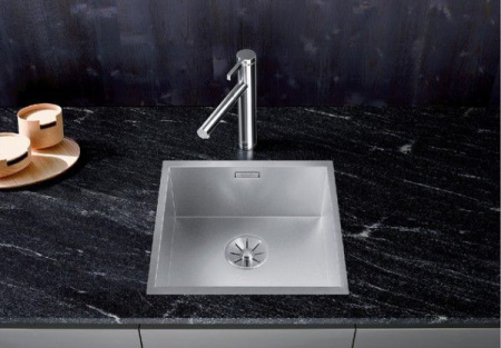 Кухонная мойка BLANCO ZEROX 340-IF Durinox® отводная арматура InFino®нержавеющая сталь 523096