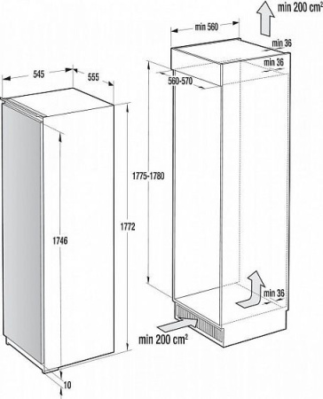 Встраиваемый холодильник GORENJE RI 5182 A1