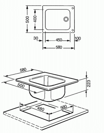 Кухонная мойка SMEG vs45-p3