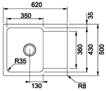 Кухонная мойка FRANKE OID 611-62 кофе (114.0443.357)