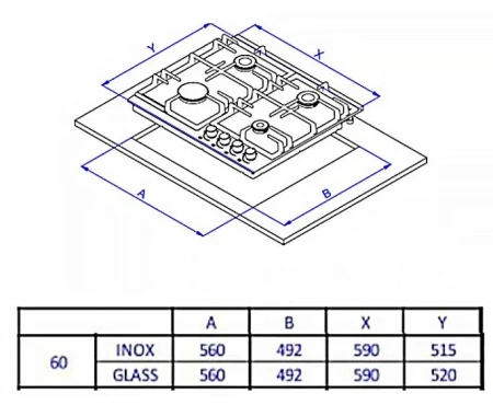 Варочная поверхность WEISSGAUFF HGG 641 BGSV Nano Glass