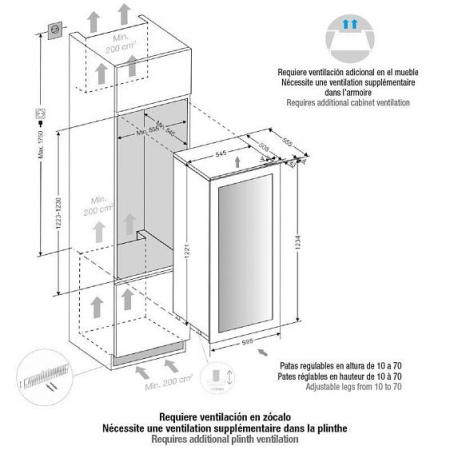 Винный шкаф PANDO PVMAP 124-65 PAL