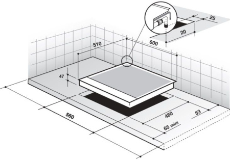 Поверхность DE DIETRICH dtg 1164 x