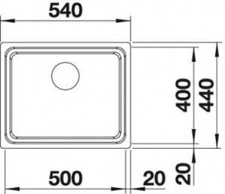 Кухонная мойка BLANCO ETAGON 500 - IF 521840 нерж.сталь