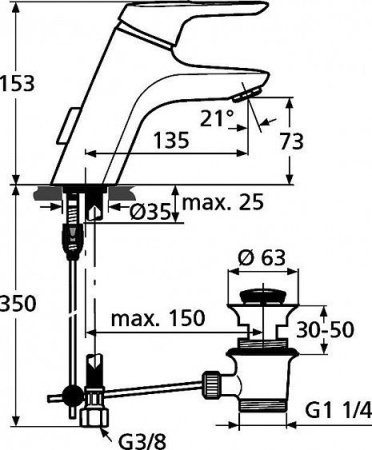Смеситель IDEAL STANDARD Ceramix Blue A5646AA