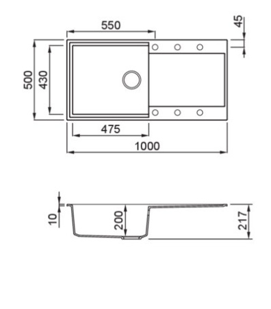 Кухонная мойка ELLECI Easy 480 Bianco Antico 62