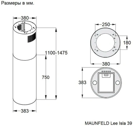 Вытяжка MAUNFELD LEE ISLA 39 зелёный