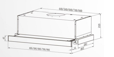 Вытяжка под шкаф DACH Stella 2 60 white glass