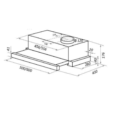 Вытяжка HOMSair FLAT 50 НЕРЖАВЕЙКА