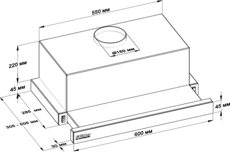 Вытяжка BACKER TH60L-2F200-SS