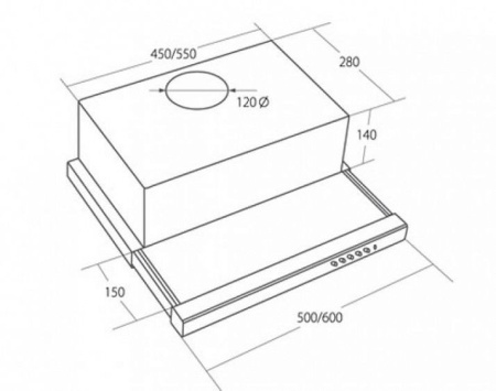 Вытяжка AKPO Light glass WK-7 50 IX