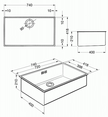 Кухонная мойка SMEG vstq72-2
