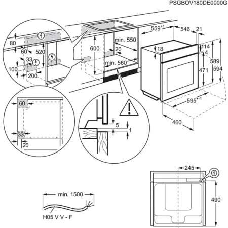 Духовой шкаф ELECTROLUX LOB9S3XZ