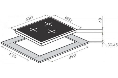 Поверхность MAUNFELD MVI45.3HZ.3BT-BK