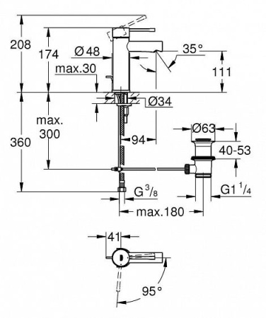 Смеситель GROHE Essence 23379001 хром