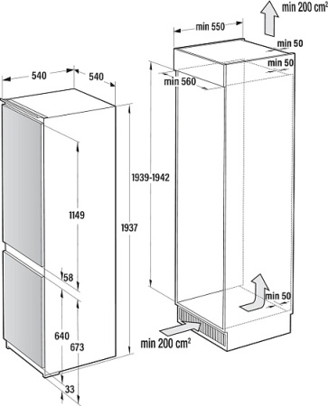 Холодильник GORENJE NRKI419EP1