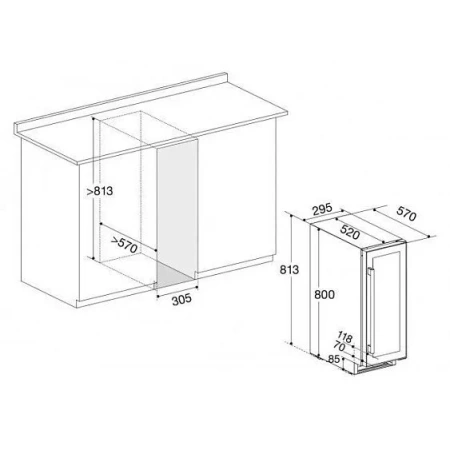 Винный шкаф TEMPTECH OBIU30DW