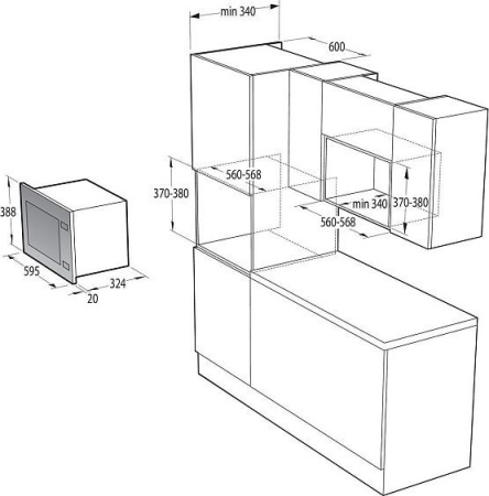 Микроволновая печь GORENJE BM201EG1BG