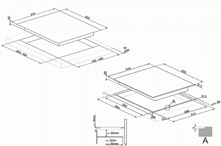 Варочная панель SMEG PV364LCN