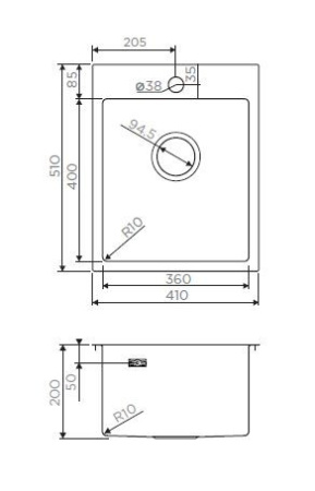 Мойка OMOIKIRI Akisame 41-IN нерж. сталь/нержавеющая сталь 4973056