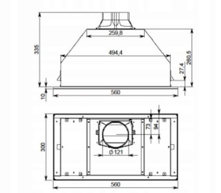 Вытяжка FALMEC BUILT-IN 70 MAX WH CBIN70.E4#ZZZB460F