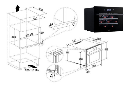 Винный шкаф TEMPTECH SOMZ45SB