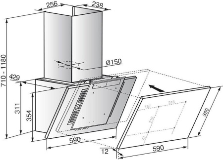 Вытяжка ELIKOR Рубин BASIS S4 60П-700-Э4Д перламутровый
