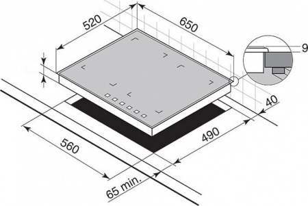 Поверхность DE DIETRICH dti 1053 w