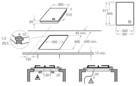 Варочная поверхность KITCHENAID KHDP1 38510