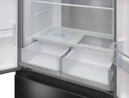 Холодильник MEFERI MFR83BLACK IX TOTAL NO FROST FRENCH DOOR COMFORT