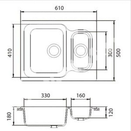 Мойка GRANFEST Standart GF-S615K (615х500) Терракот 307 с разм. 417539